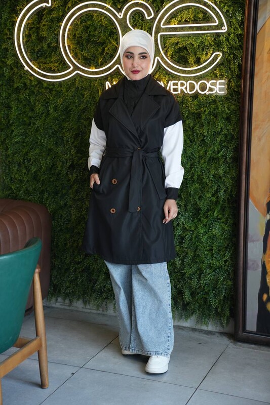 FOR YOU MODA - 5040-1-11S_ ترانش قطعتين اسود