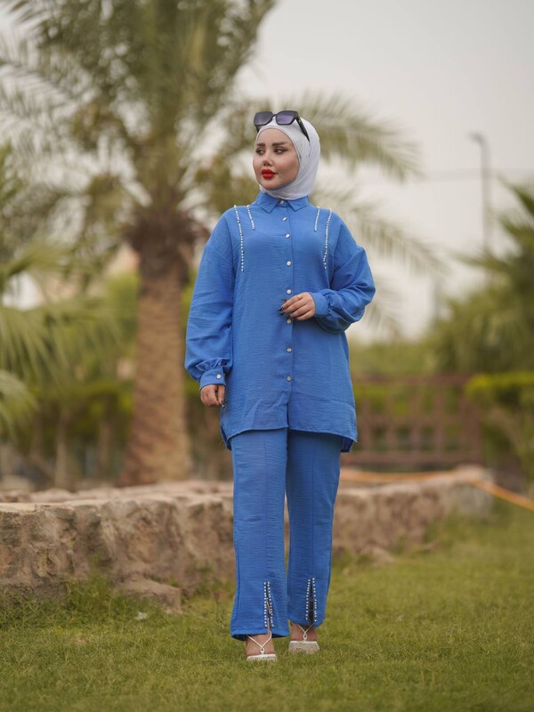 UMS - 5348-17M-3 طقم قطعتين - ازرق (1)