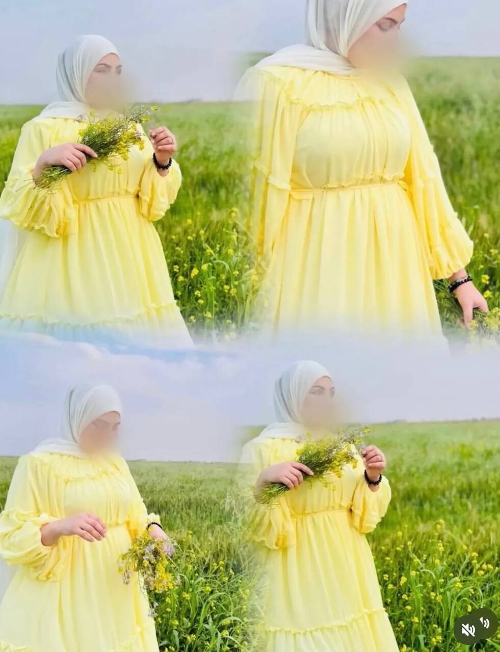 FOR YOU MODA - 5522-24M- فستان شيفون -اصفر 4