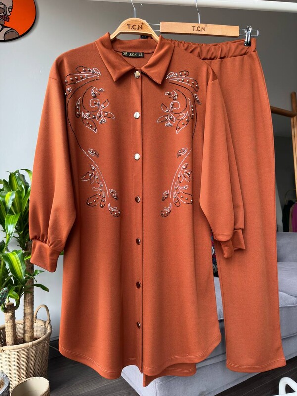 TC - 6357--37B-6 طقم قطعتين - قرميدي