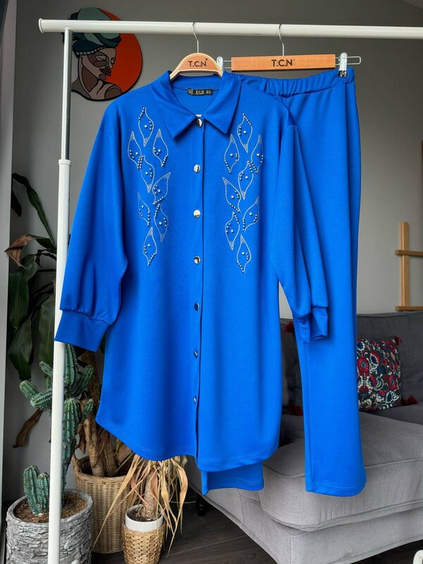 TC - 6358-30M-4 طقم قطعتين - ازرق