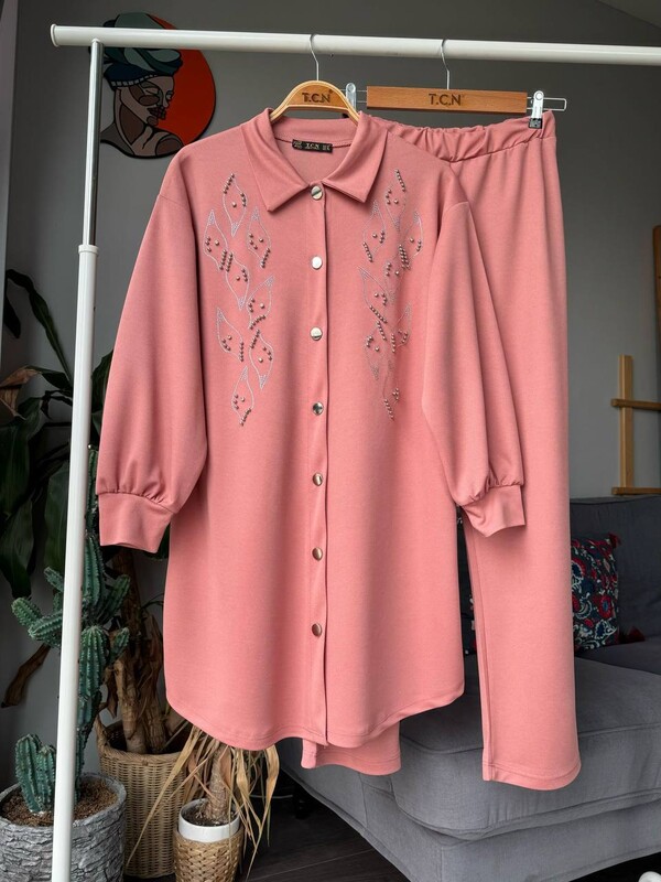 TC - 6358-30M-5 طقم قطعتين - وردي