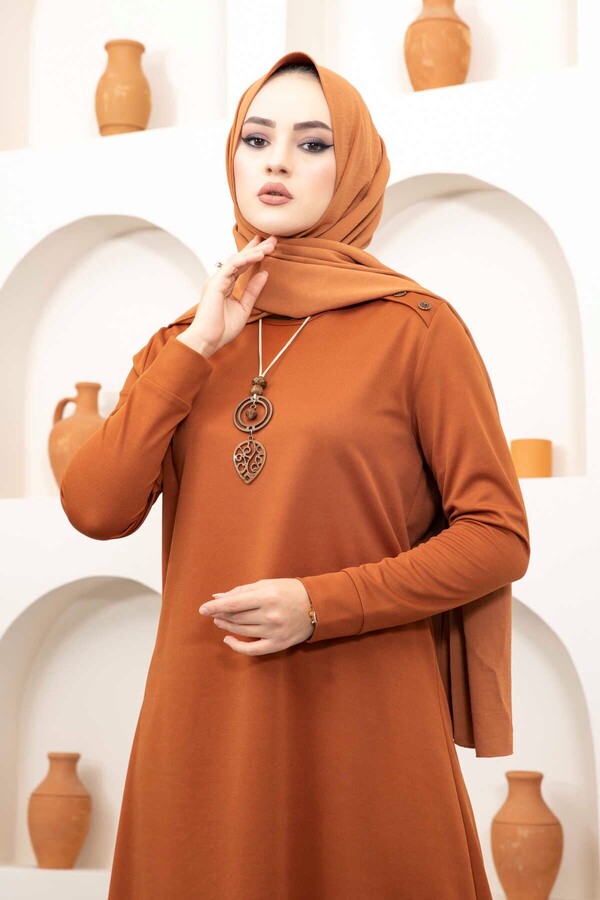 7150-27I-6 طقم قطعتين قياسات خاصة - قرميدي - Thumbnail