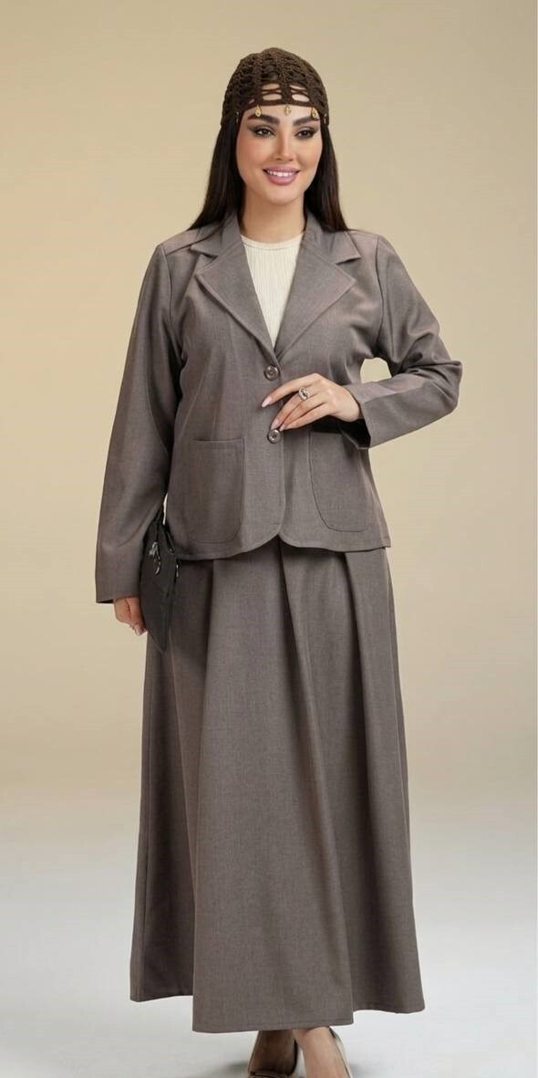 FOR YOU MODA - 7656-37O-5 سوت تنوره -جوزي