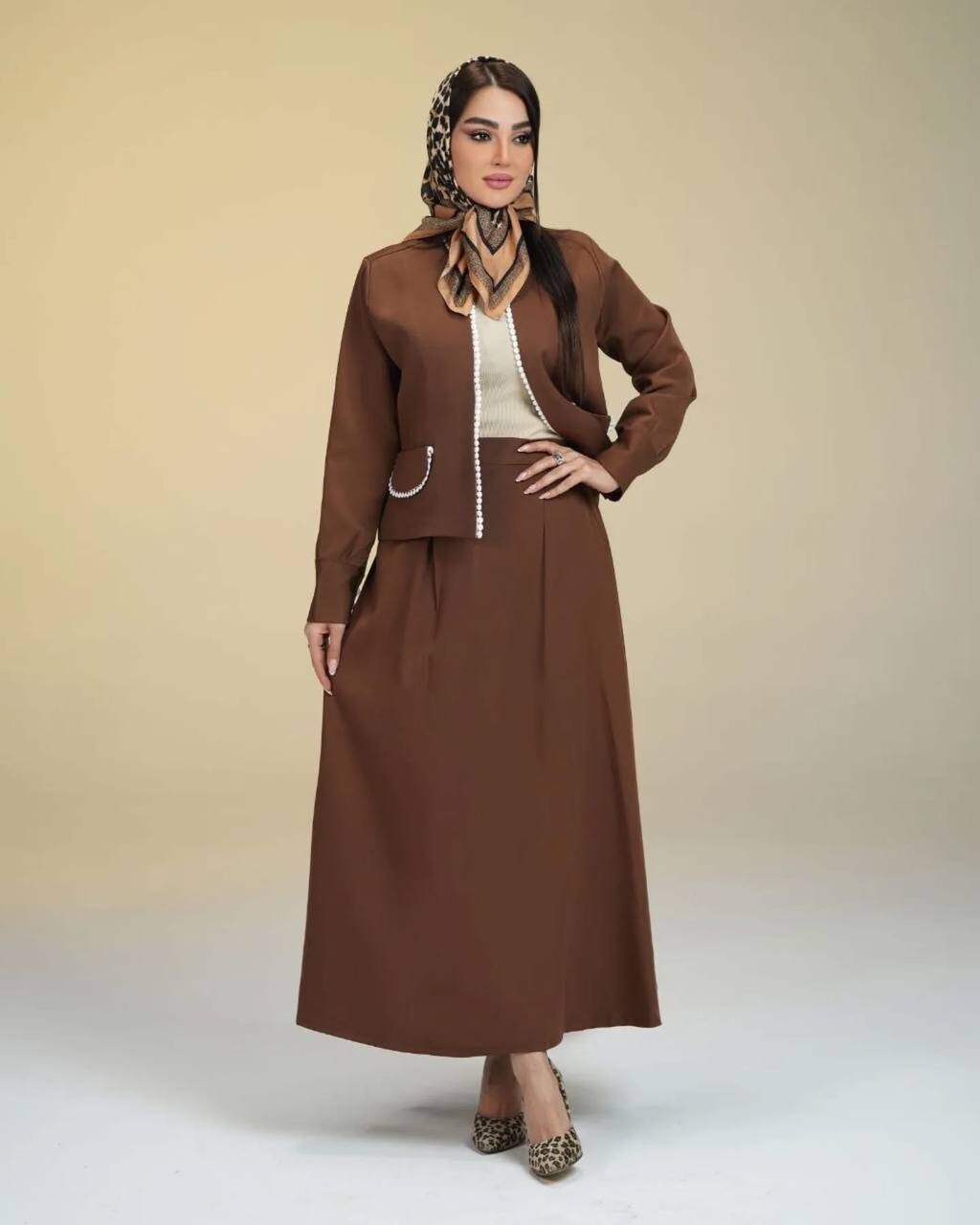 FOR YOU MODA - 7658-10K-4 سوت تنوره -جوزي