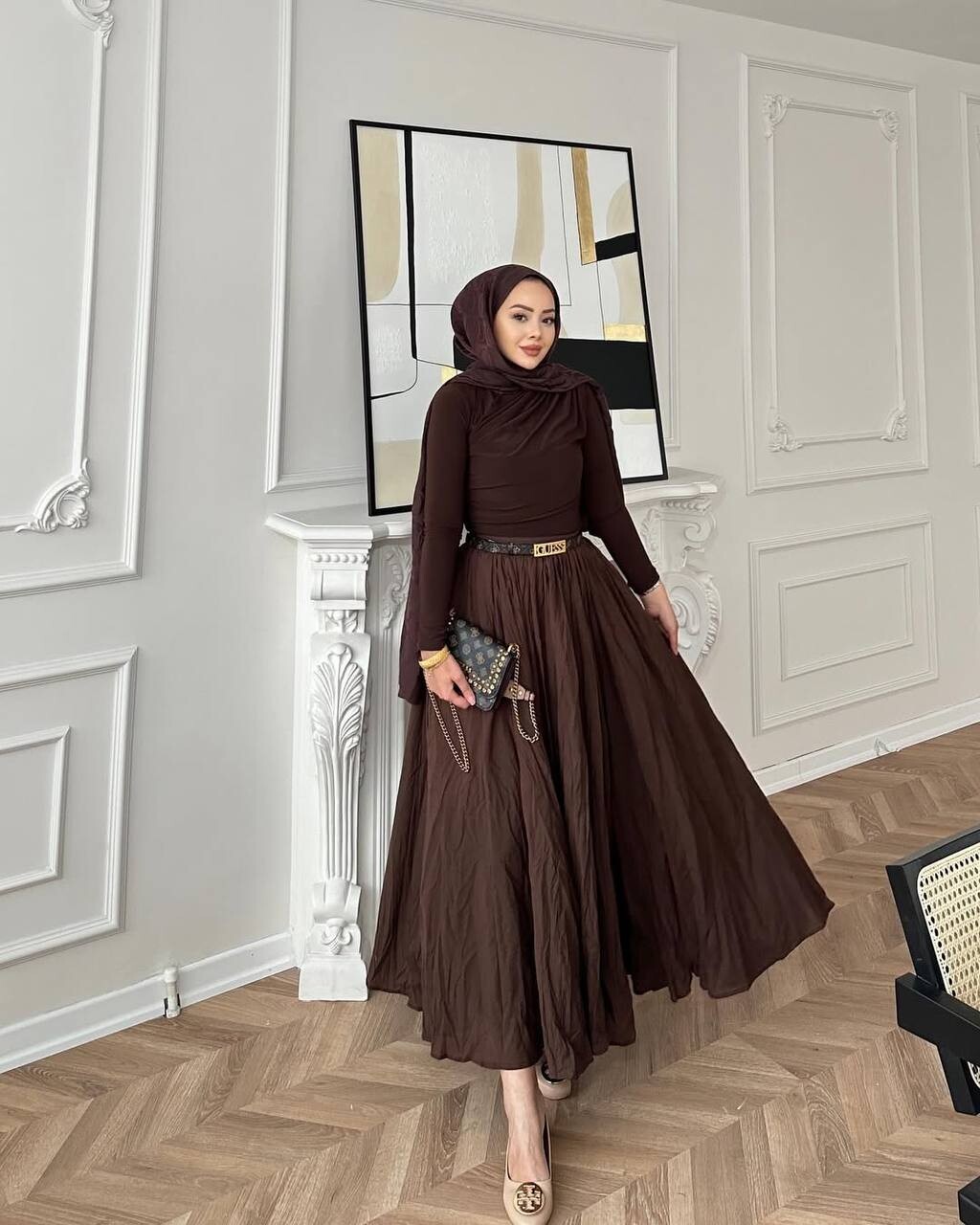 7757-53A- تنوره لون - جوزي - Thumbnail