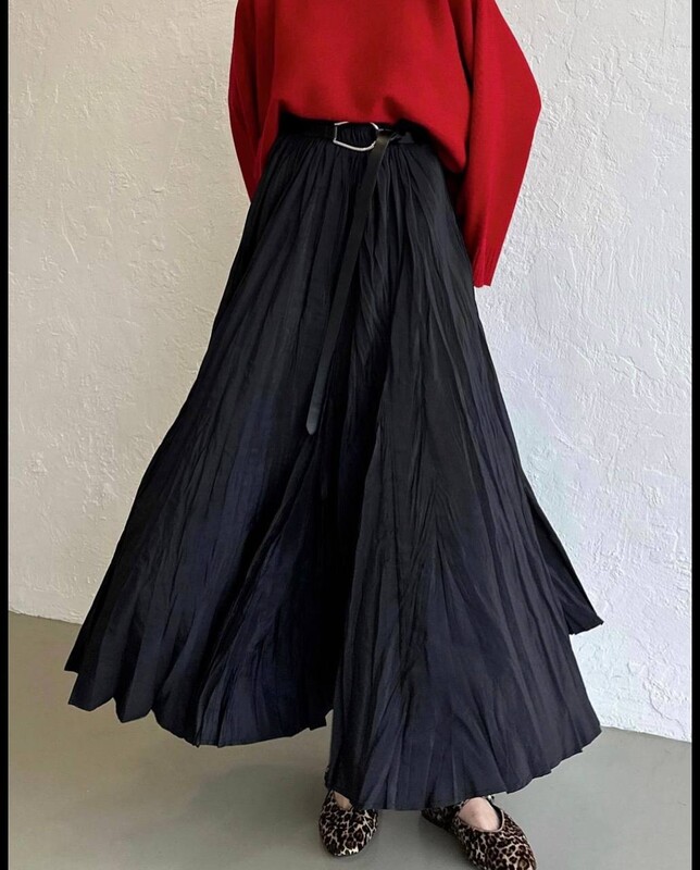 FOR YOU MODA - 7757-53A-2 تنوره لون - اسود (1)