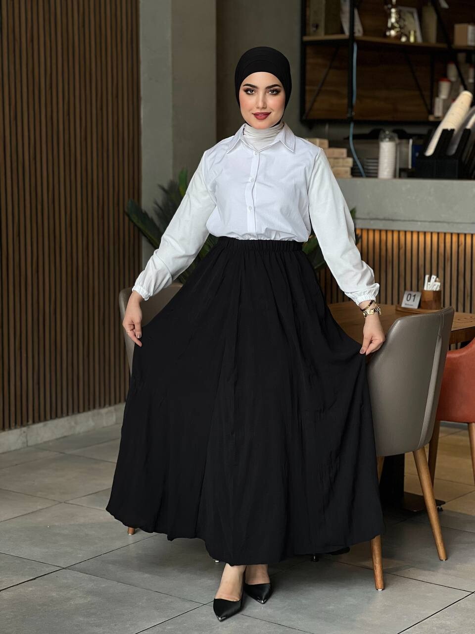 7757-53A-2 تنوره لون - اسود - Thumbnail