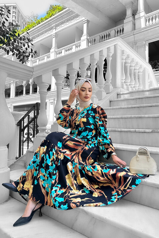 UMS - 7775-1B-5 فستان الوان (1)