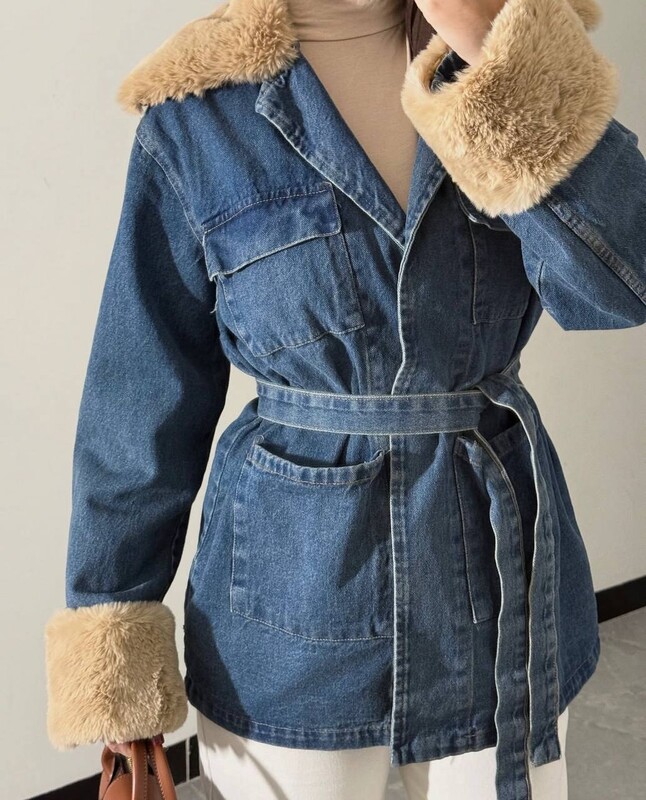 FOR YOU MODA - 81185-42k-1جاكيت جينزمطعم فرو (1)