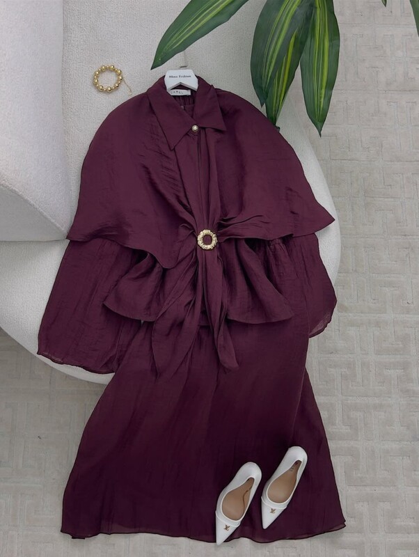 FOR YOU MODA - 8312-23M- سوت تنوره - بفسجي 3