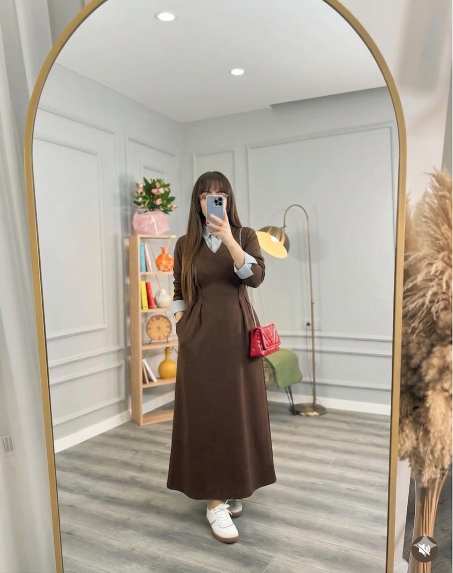 FOR YOU MODA - 8322-17G- فستان مخطط- جوزي2