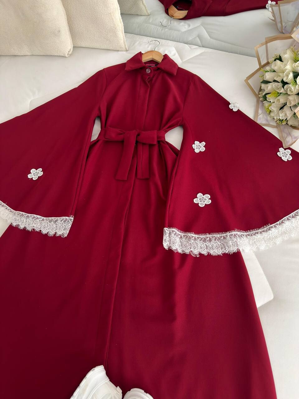 FOR YOU MODA - 8789-34N-فستان - ماروني 3