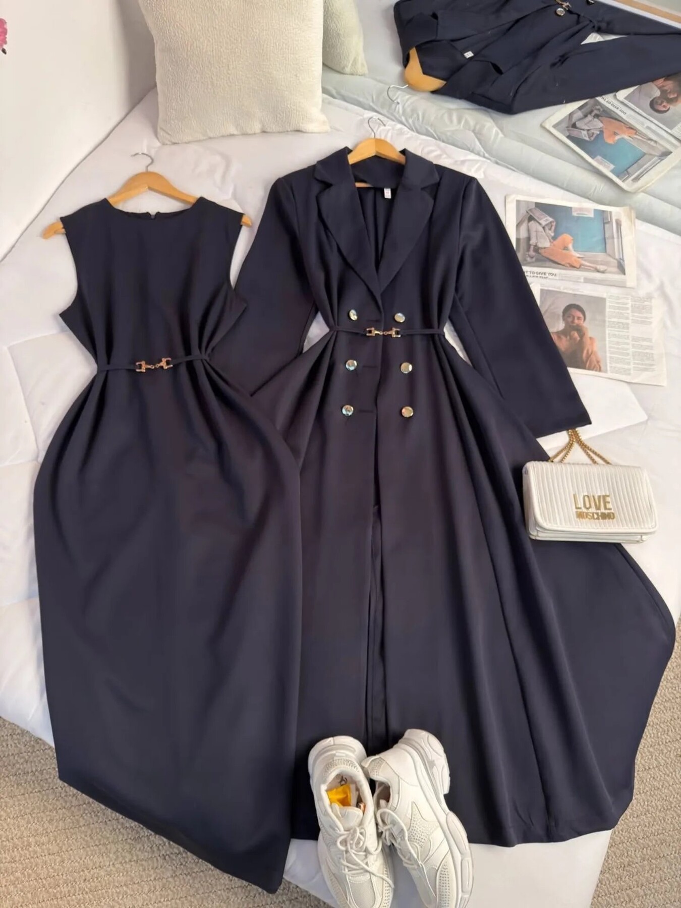 FOR YOU MODA - 8825-41O-فستان قطعتين - نيلي7