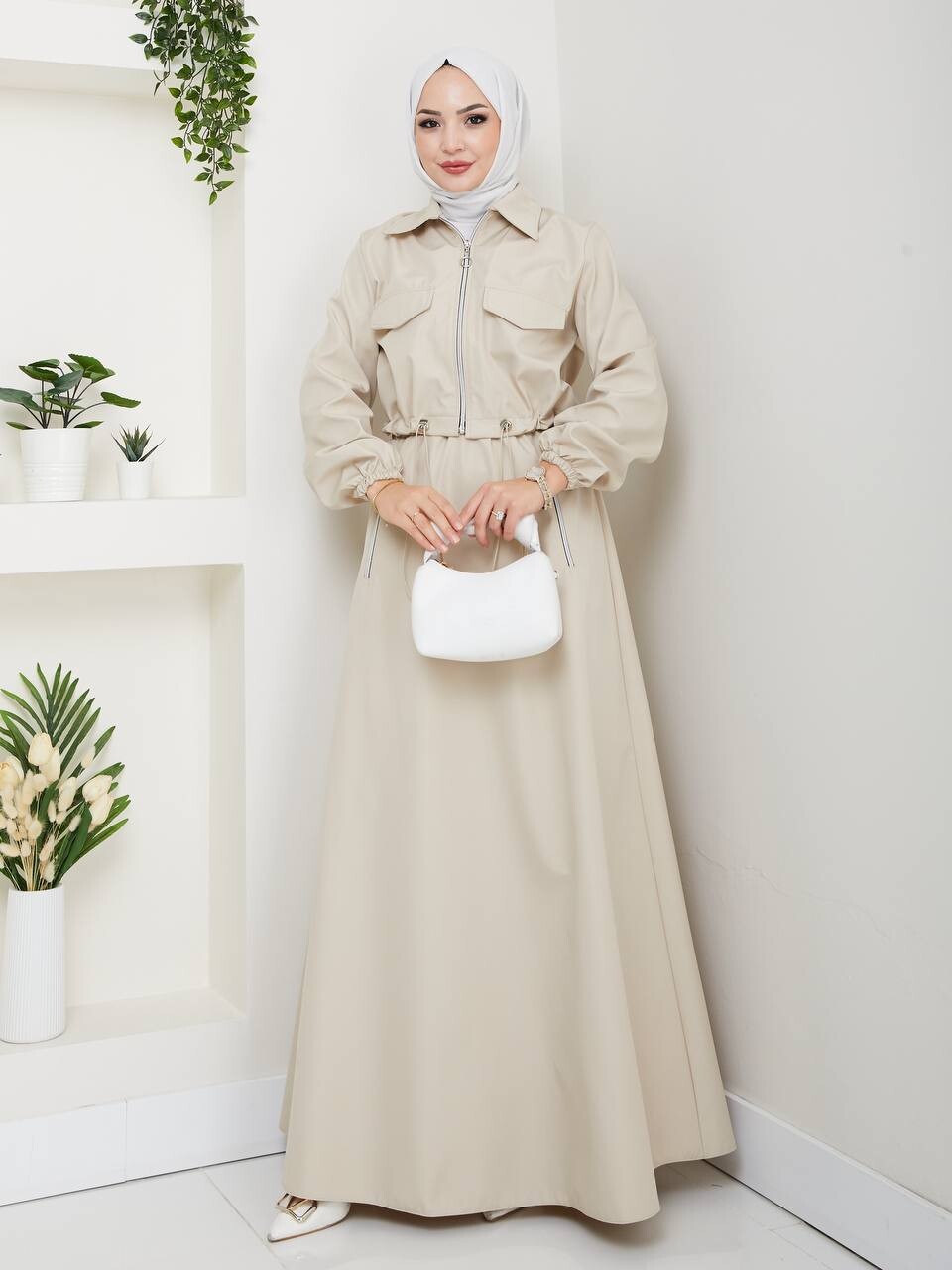 9033-5J-سوت قطعتين بيج 2 - Thumbnail