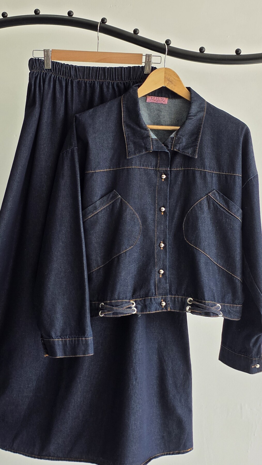 FOR YOU MODA - 9099-1L-سوت جينز غامق 3