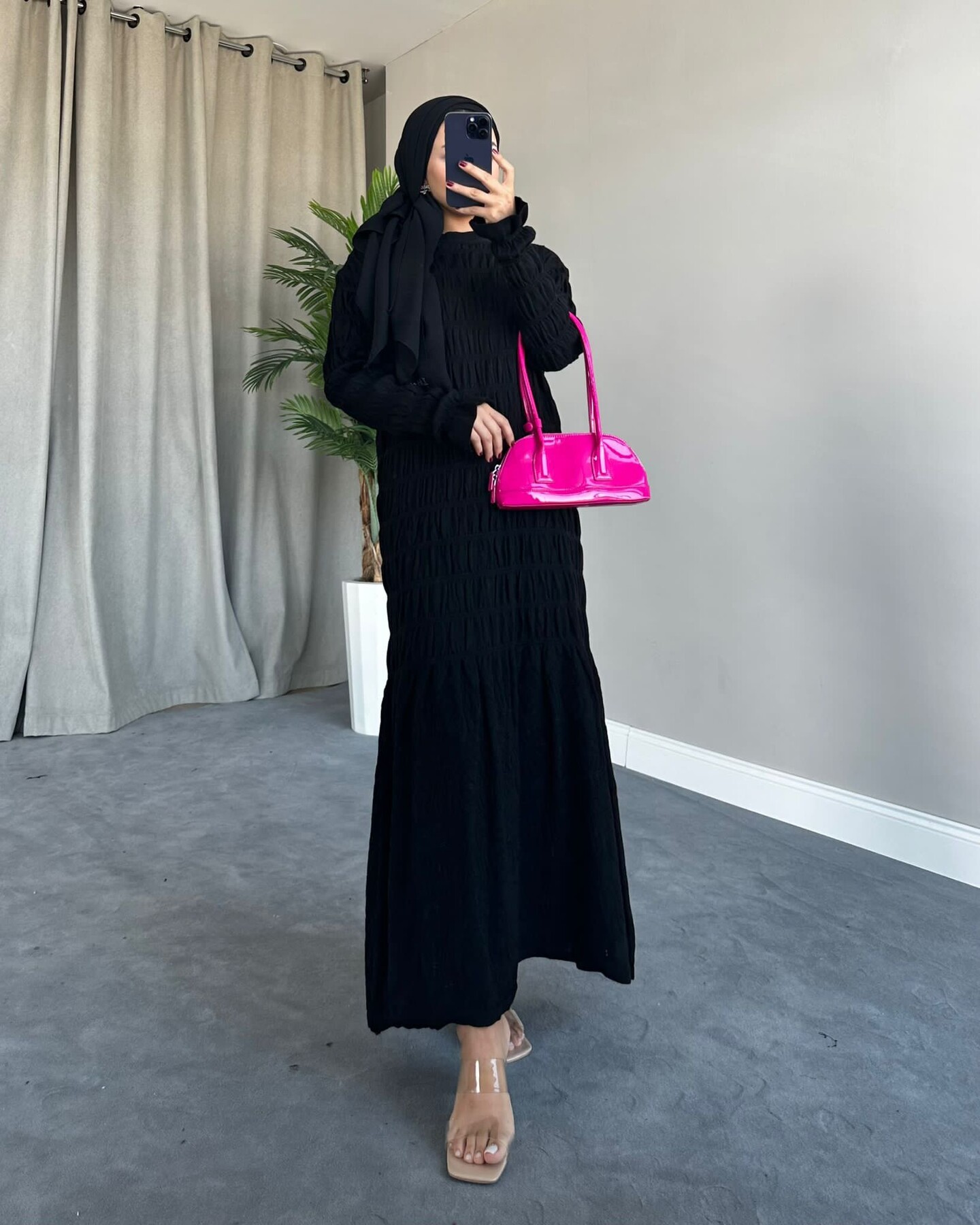 FOR YOU MODA - 9222-33W-1 فستان - اسود