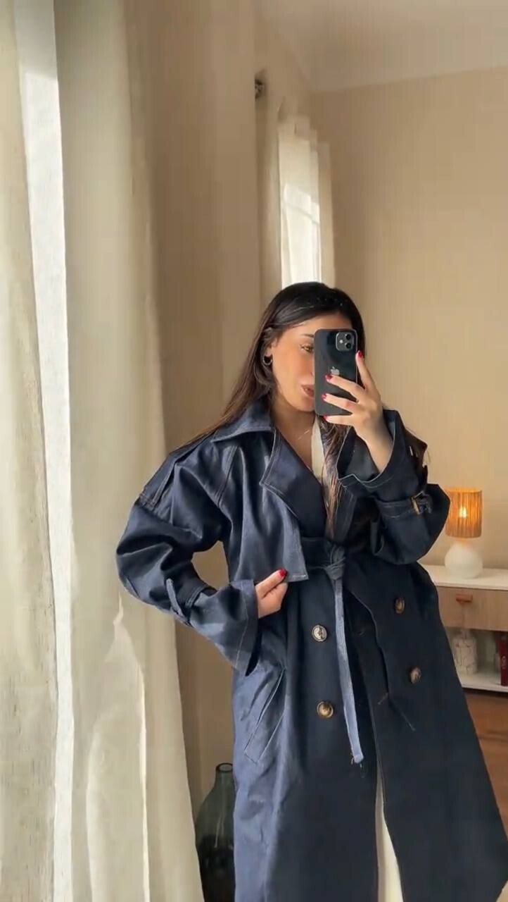 9339-1M-1كوت جينز غامق - Thumbnail