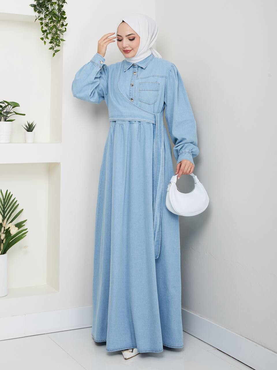 FOR YOU MODA - 9511-21M-1 فستان جينز 