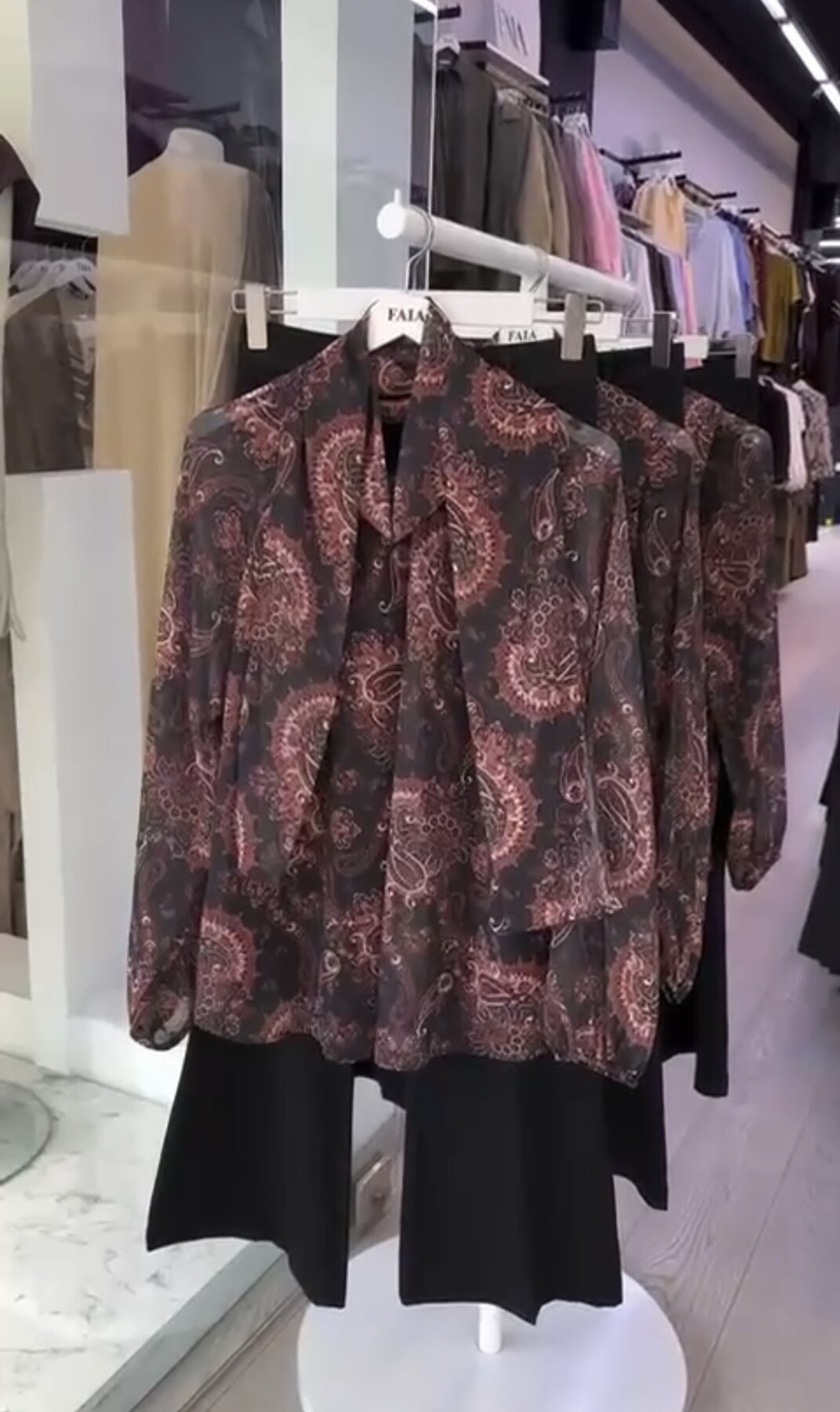 FOR YOU MODA - 9867-14M-1 سوت بطرون مشجر -بنفسجي غامق 