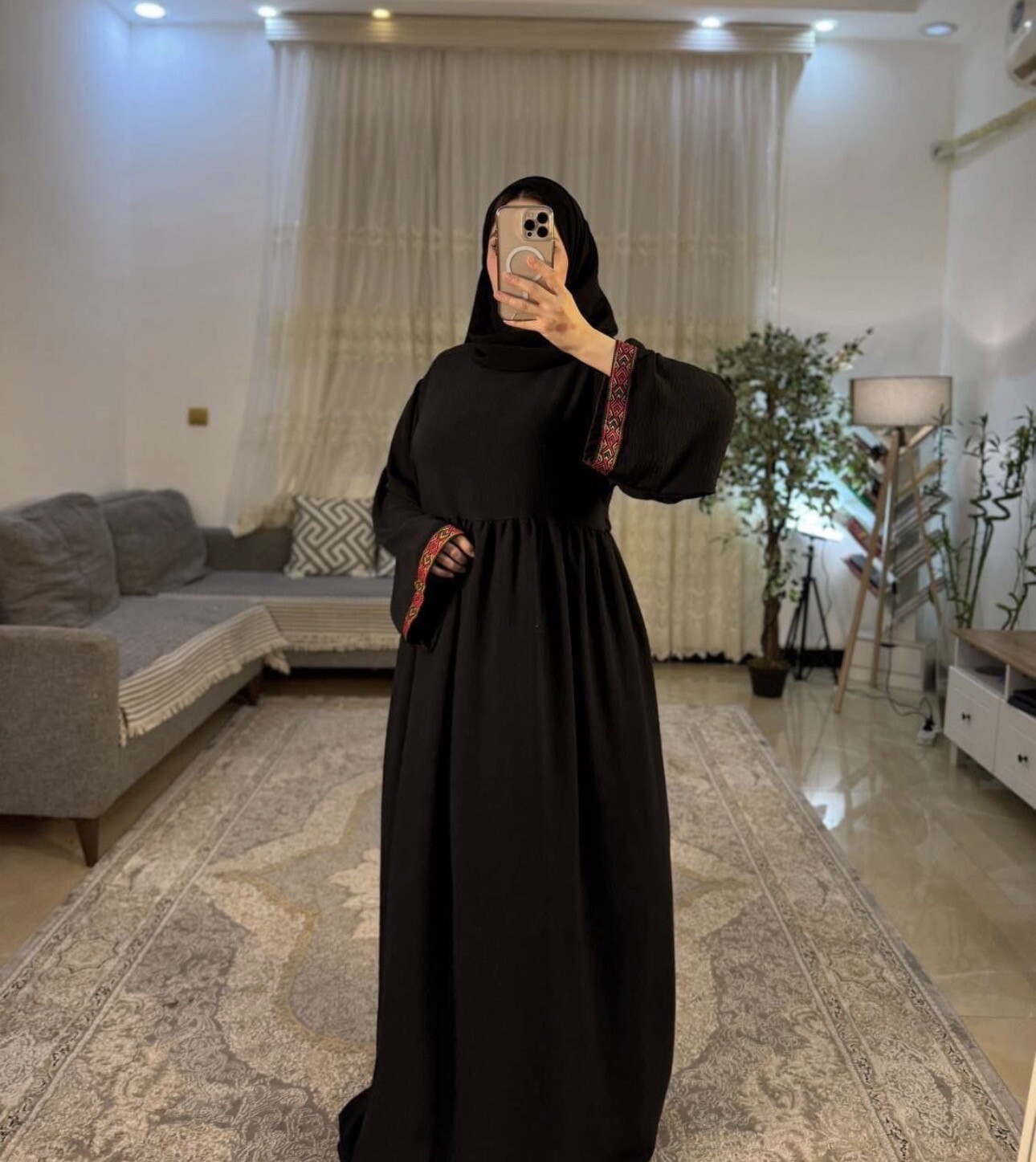 FOR YOU MODA - 9876-37F-فستان -اسود 1